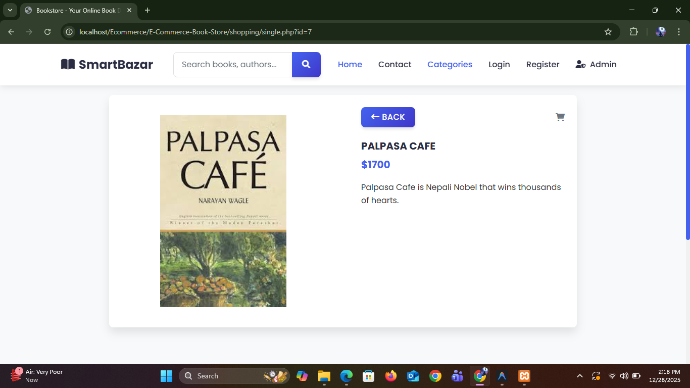 Book Ecommerce Platform - Interactive Book Details View